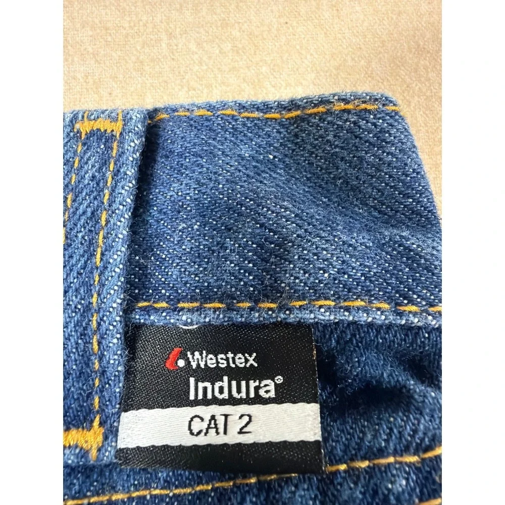 Aramark Westex Indura FR Flame Resistant Jeans Blue Denim 34x30 CAT 2 ATPV 22 #3